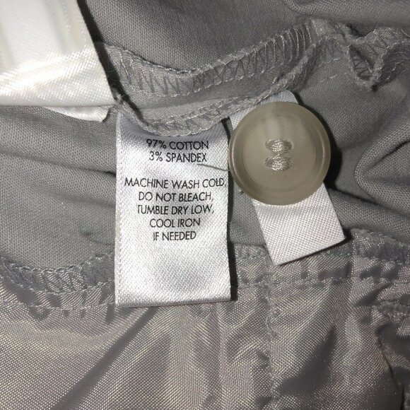 Ann Taylor LOFT Womens Size 8 Gray Flat Front Pockets Cropped Ankle Pants - Picture 10 of 10